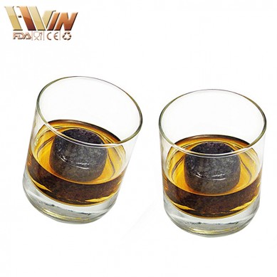 Customized 6 pcs of Round whiskey stone gift set in wood box