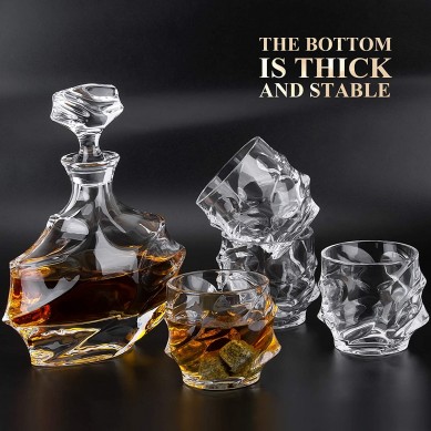 Whiskey Decanter wine Glasses Set with Whiskey Stones Personalized Gifts for Men