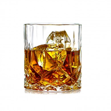 Lead Free Crystal Whiskey Glasses 11 Oz Unique Bourbon Glass Double Old Fashioned Glasses