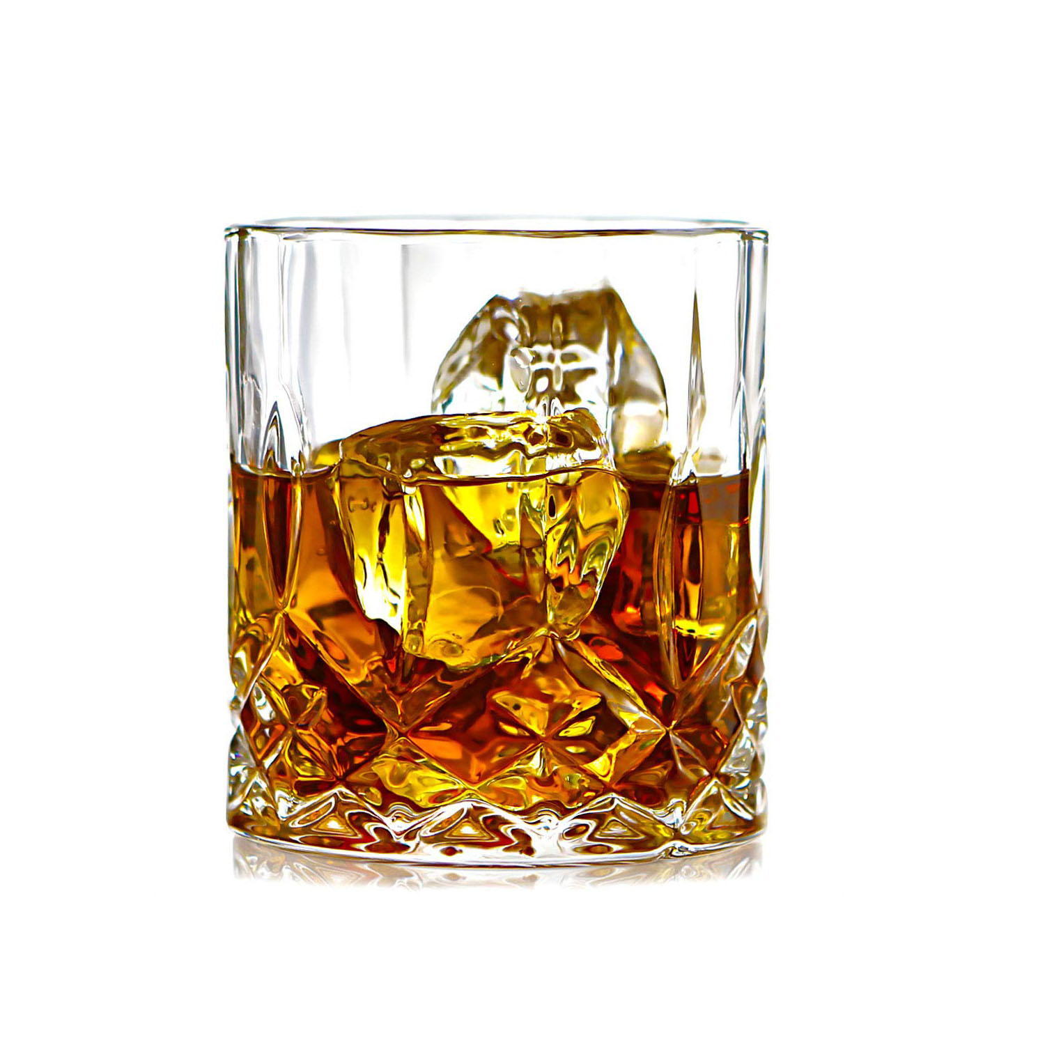 Wholesale Whiskey Stones Cube - Lead Free Crystal Whiskey Glasses 11 Oz Unique Bourbon Glass Double Old Fashioned Glasses – Shunstone