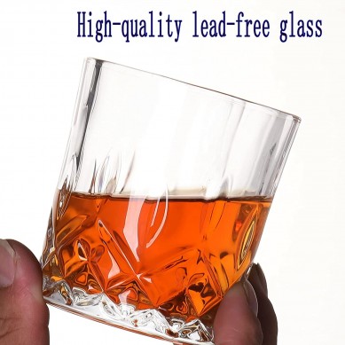 Amazon top seller Whiskey Glass Gift Set old fashion whisky glass whiskey stone in wooden tray set