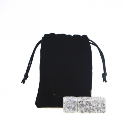 Whiskey Stones with  G603 Chilling rocks , Velvet bag