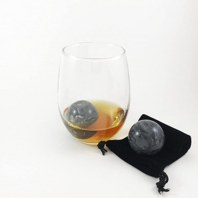 Juego de regalo de piedra de whisky Large Sphere Granite Whisky Rocks para regalo de Navidad