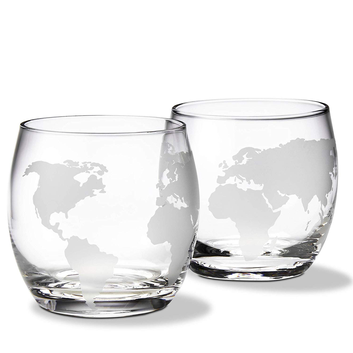 Hot Selling for Stone Roller Massage - Etched Globe Whiskey Glasses 12 oz Set of 2 – Shunstone