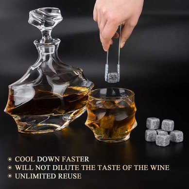 Whiskey Decanter wine Glasses Set with Whiskey Stones Personalized Gifts for Men