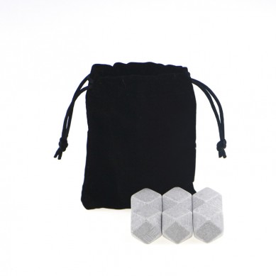 Best selling Whiskey Stones Granite set diamond shape ice cube stone