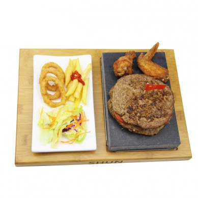 4 részes készlet Láva steak stone készlet Black Steak Grill Stone Plate Hot Stone Grill