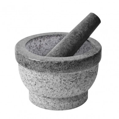 I-Granite Mortar kanye ne-Pestle Set Yemvelo Enhle Kakhulu Ye-Granite Grinder Set