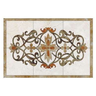 Customized Design Marble Waterjet Medallion For Flooring