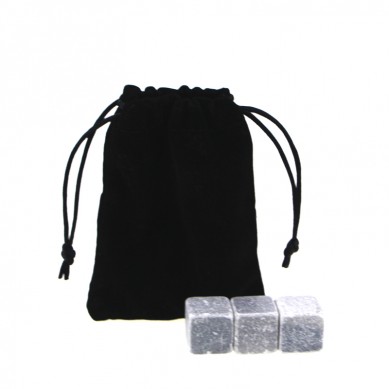 personalized high quality and low cost Chilling Stones set with Black Velvet bag