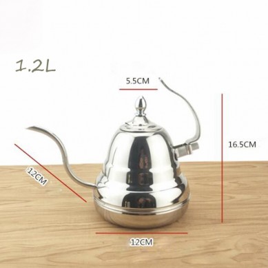 Silver and gold coffee stainless steel tea pot with infuser