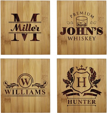 Personalized stainless steel Whiskey Stone Gift Set Custom Engraved Drink Stones by nature bamboo gift box  Box