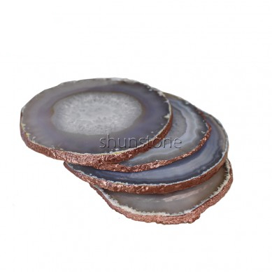 Best Quality Clear Agate Coaster White Color
