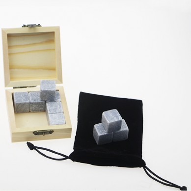 High Quality Grey Gift Set 9 Pcs Reusable Whiskey Stone,Ice Whisky Rock Stone,Ice Cube Whiskey Stone Gift Set Stone gift