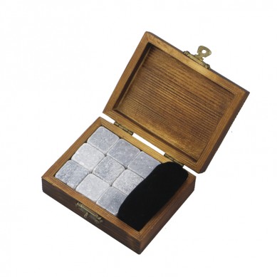 Premium Corporate Gift Set soapstone Whiskey Stone Rock Ice Cube Custom Promotional Gift Set