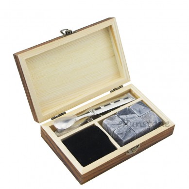 Factory directly wholesale whiskey stone set in wooden box business gift box