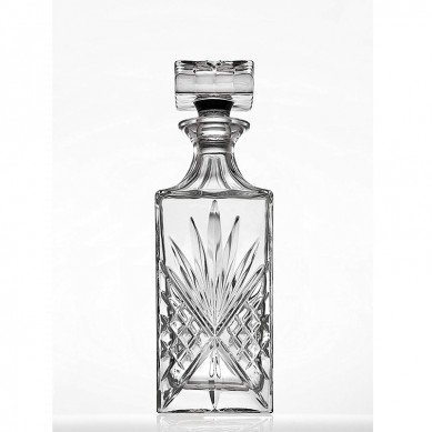 Crystal Decanter for Liquor Whiskey Bourbon 25 Oz Lead Free  Irish Cut design