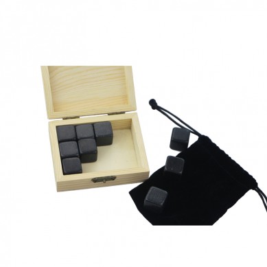 Log colour popular chilling stone kit 9 pcs of p[olish Mongolia Black Whisky Stones Rocks Whiskey Wine Tea Drink Cooler Cooling Ice Cube Reusable ice cubes for drinks