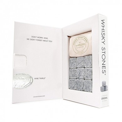 CLASSIC Whisky Stones Handgemaach Seefsteen Getränk Chilling Cubes Set vun 9