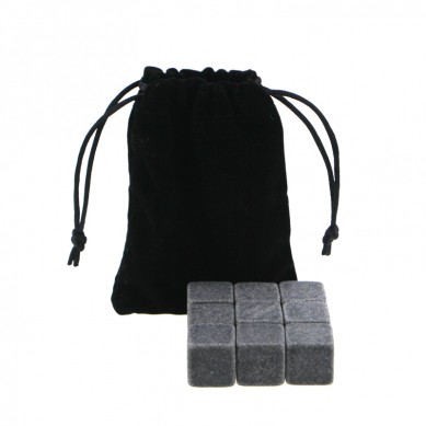 Customized High quality Chilling Stones set with Black Velvet bag