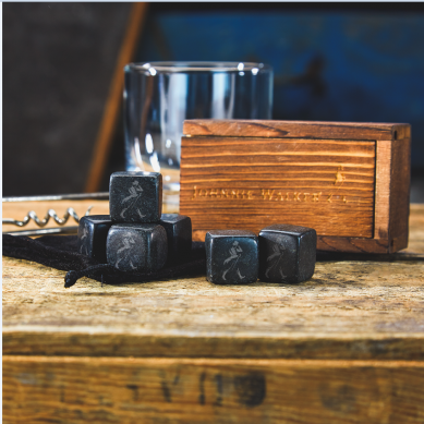 Escolha da Amazon Best Whiskey Stones Logotipo personalizado da FDA em conjunto para vinho em caixa de madeira com cubos de gelo