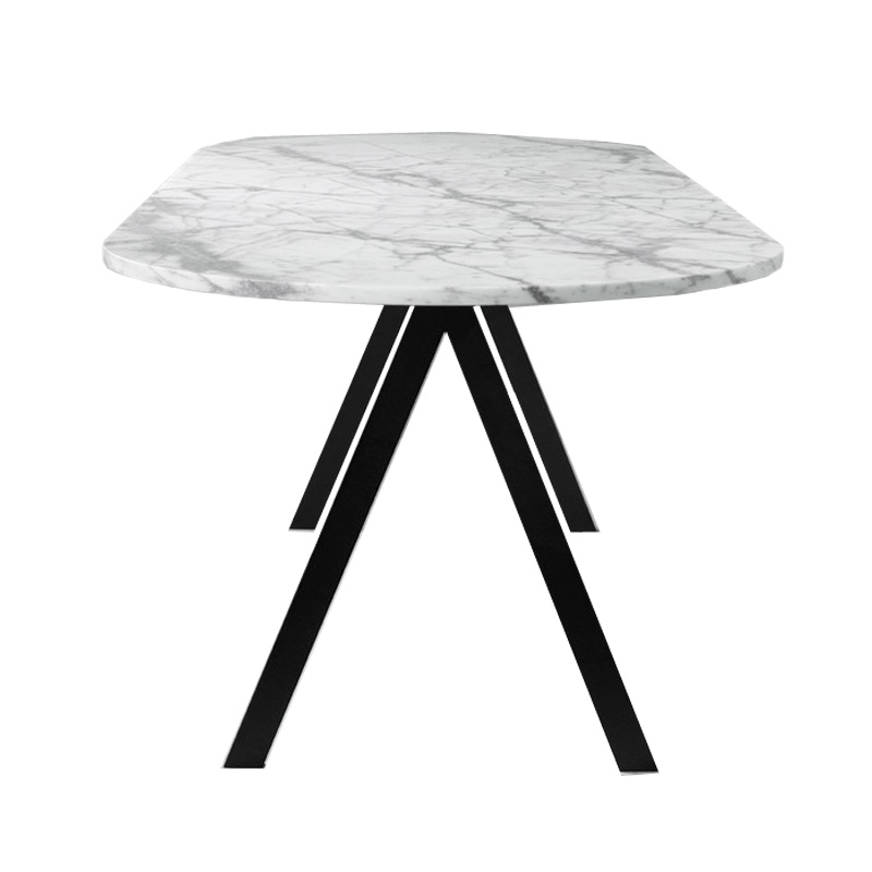 Personlized ProductsWooden Wine Box - Simple luxury modern living room metal frame stainless steel white marble top round coffee side table  – Shunstone