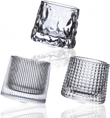 Crystal Whiskey Glasses Old Fashioned Glasses Tumbler Rocks Bar Glass for Drinking