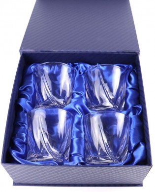 Crystal Lead Free Old Fashioned Crystal Whiskey Glass in gift box