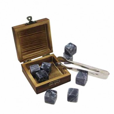 Hot product 6pcs of whiskey rock whisky stone wood grain of wooden boxs