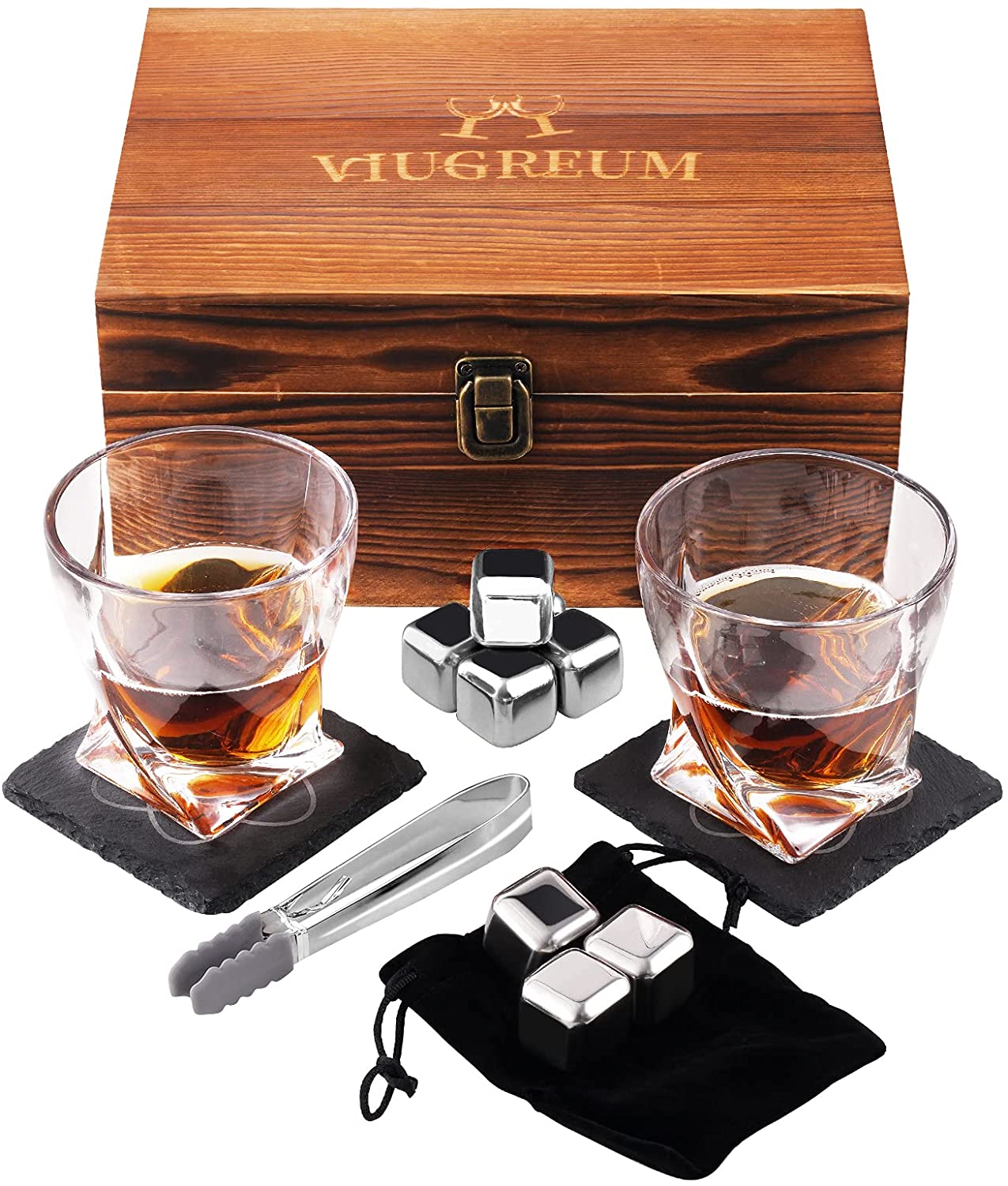 Factory Price Clear Glass Cup - Whiskey Glass Set Whisky Rocks Cooling Stone Men’s Whiskey Gift Set – Shunstone