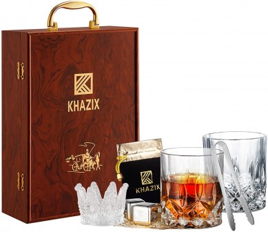 Stainless Steel Whiskey Stones Whiskey Glass Whiskey Bourbon wine Gift Set for Men