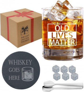 Old Fashion Whisky Glass viski kamen Gift BoxedFunny Anniversary Gifts