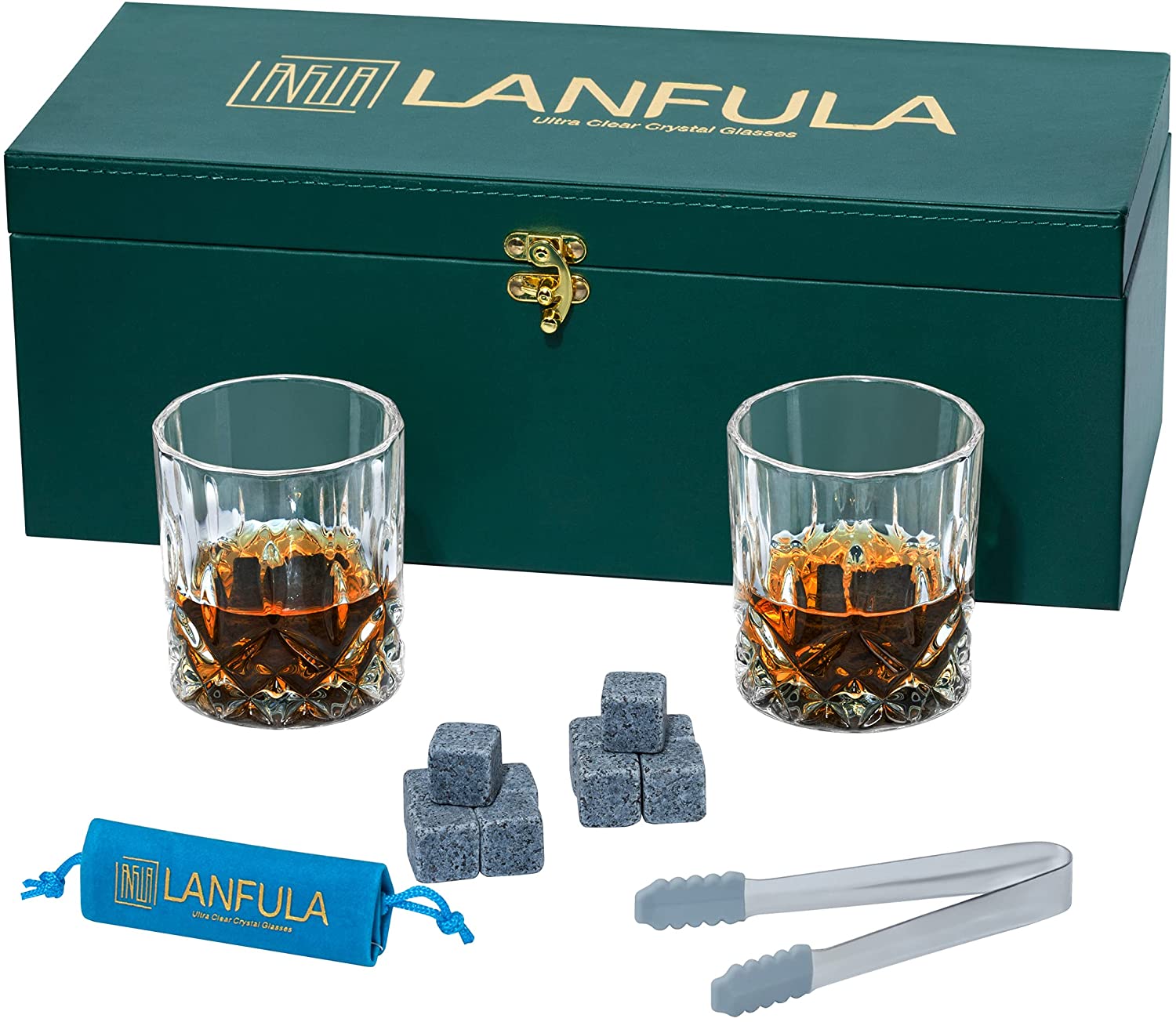 Popular Design for Whiskey Crystal Glass - Whisky Glass Granite Whisky Chilling Stones Unique Bourbon Gift set For Men – Shunstone