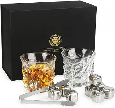 Whiskey Glasses Whiskey Stones Reusable Stainless Steel Ice Cubes anniversary gifts