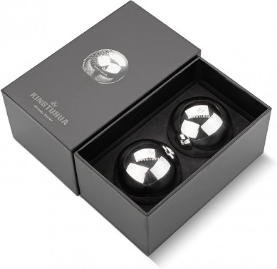 Custom stainless steel Whiskey Stones Gift Set for Men Whisky Ice Balls in Luxury Box.