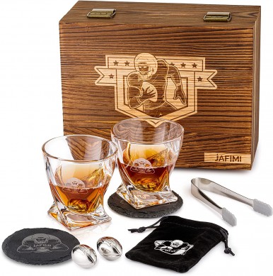 Stainless Steel  Whiskey Stones twisted whisky glass Luxury Wooden Gift Box Christmas gift set