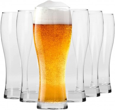 Dishwasher safe Tall Beer Glass Set 500 ML Chill Collection Perfect wine gift  for Home and Parties