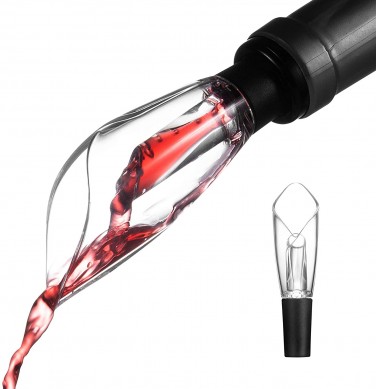 Amazon izvēles vīna aerators Pourer Mini Decanter Premium aerating Spout dāvanu maisiņš ir iekļauts komplektā