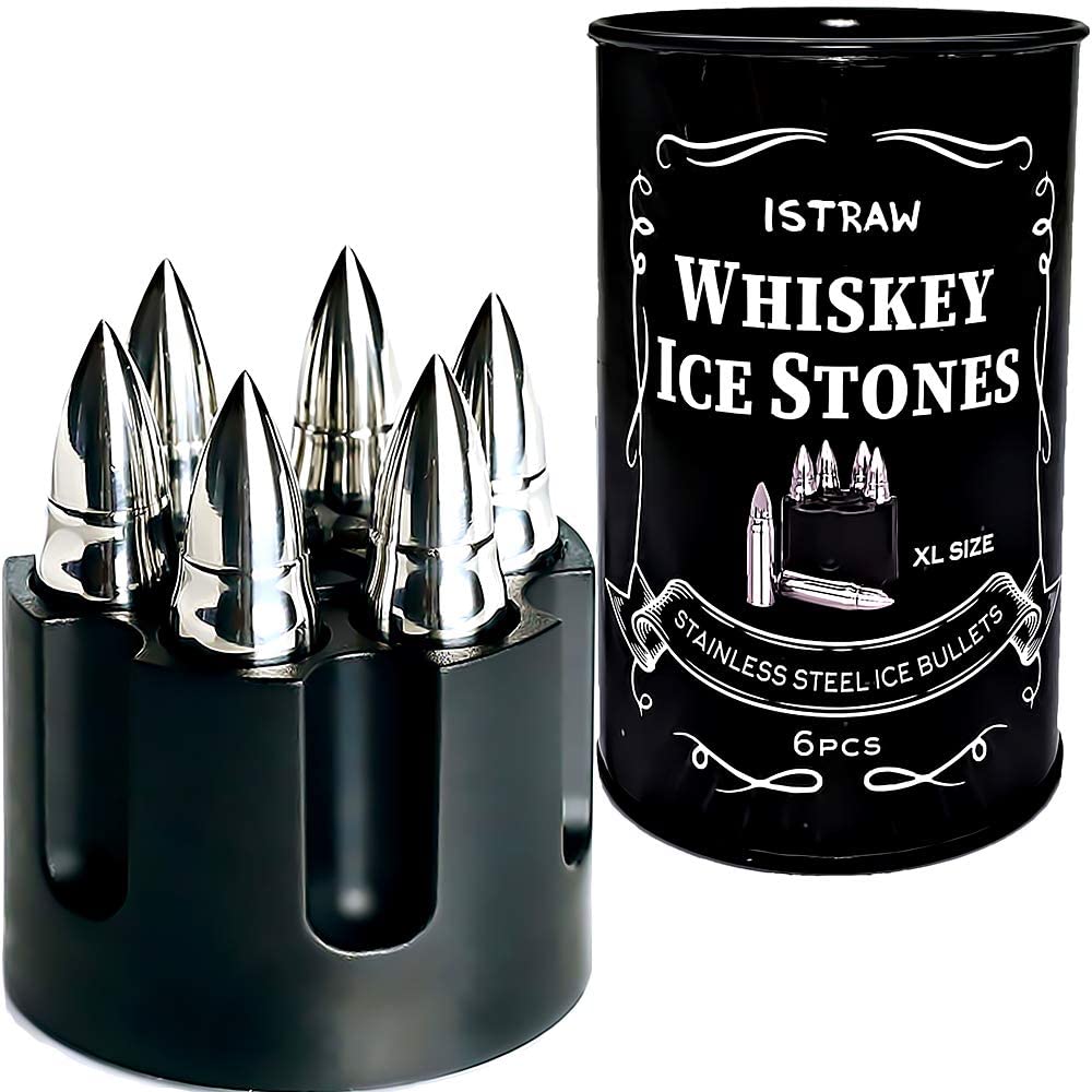 Fixed Competitive Price Twisted Whiskey Decanter - Metal Whiskey Stones Gift Set for Men  Bullet Whiskey Stone Bullet Ice Cube For Whiskey Chillers  – Shunstone