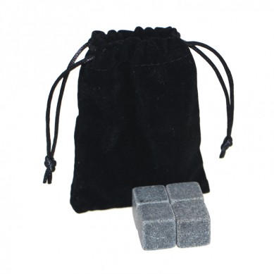 Customized High quality Chilling Stones set with Black Velvet bag