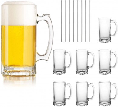 Classic Beer Glasses For Freezer Beer Cups Pub Drinking Mugs Beer Stein Water Cups Juice Cup For Bar