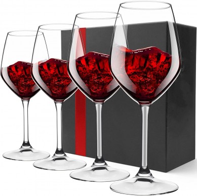 Hand Blown Italian Style Crystal Bordeaux Wine Glasses Red Wine Glasses Lead-Free Premium Crystal Clear Glass