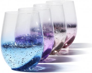 Stemless Wine Glasses Red Wine Glasses Drinking Glasses China Made colorful drinkware cups