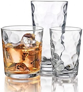 Customized Drinking Glasses Highball Glasses Rocks Glasses Heavy Square Base Glass Cups for Water Juice Beer Wine Cocktails