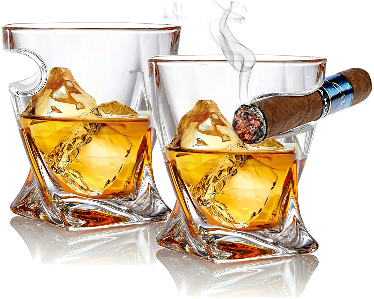 OEM manufacturer Ice Cube Trays - Hot selling cigar glass Double old fashioned whiskey glass tumbler rock glass – Shunstone
