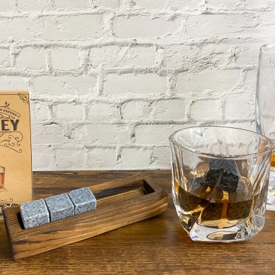 6 pcs Chilling cube Whisky Gifts Whiskey Stones Gift Set by wooden tray