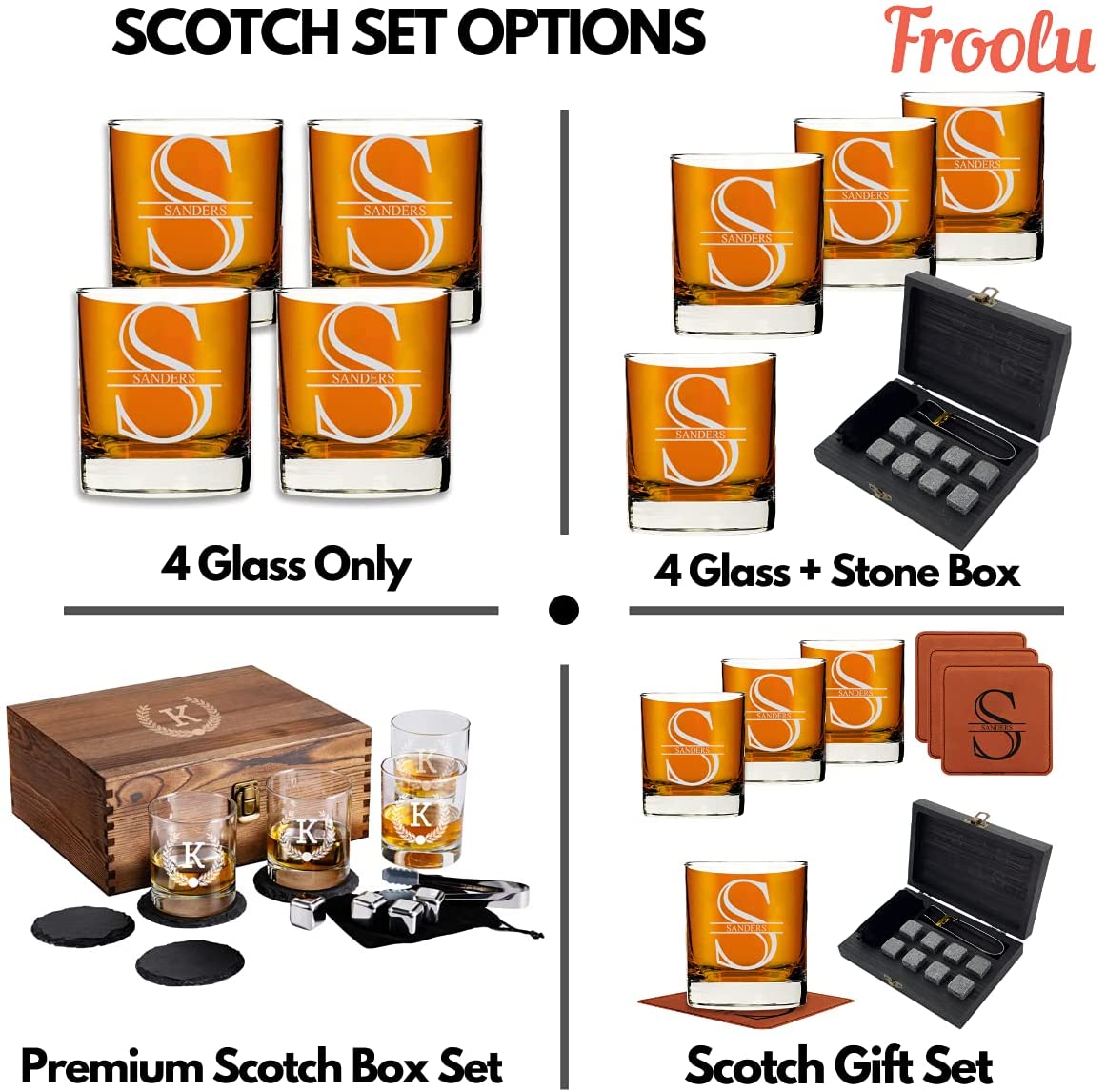 2017 Latest DesignCoaster For Drink - Personalized Scotch Whiskey Glasses Set Bourbon Drinking Whisky stone Gift for Men – Shunstone