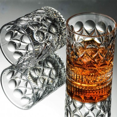 Whiskey Glasses Set  Old Fashioned Glass Crystal Whiskey Tumbler Gifts for Men