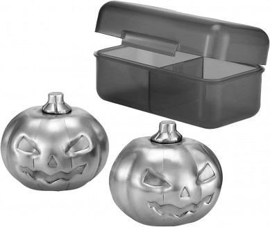 Amazon hot selling Stainless Whiskey Stone Favor Supplies Pumpkin Stainless Steel Reusable Ice Cube Set