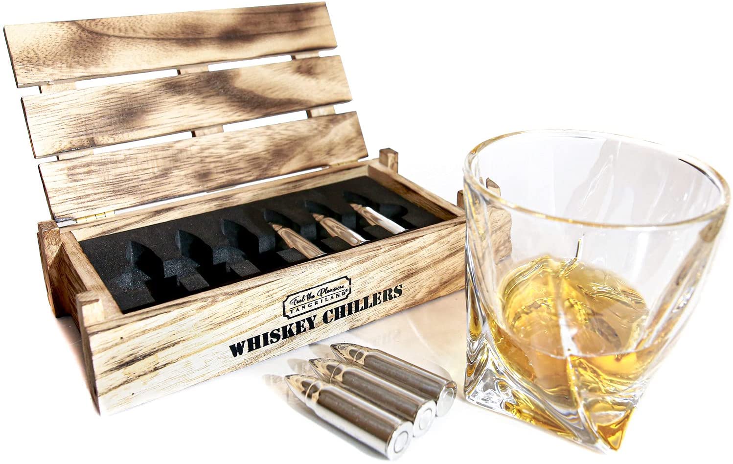 special design stainless bullet whiskey stone for Army fans for holiday gifts!